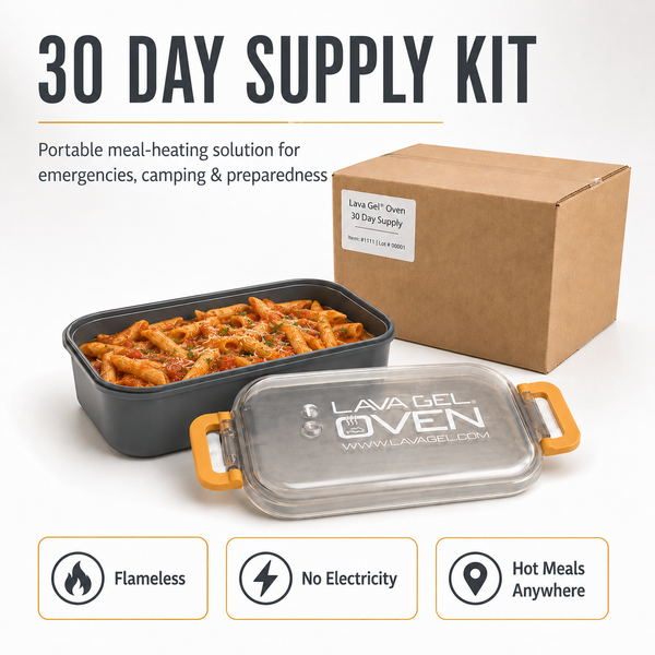 Lava Gel Oven 30-Day Emergency Meal-Heating Supply Kit – 2 Ovens, 66 Charges, Heats Up to 132 Servings